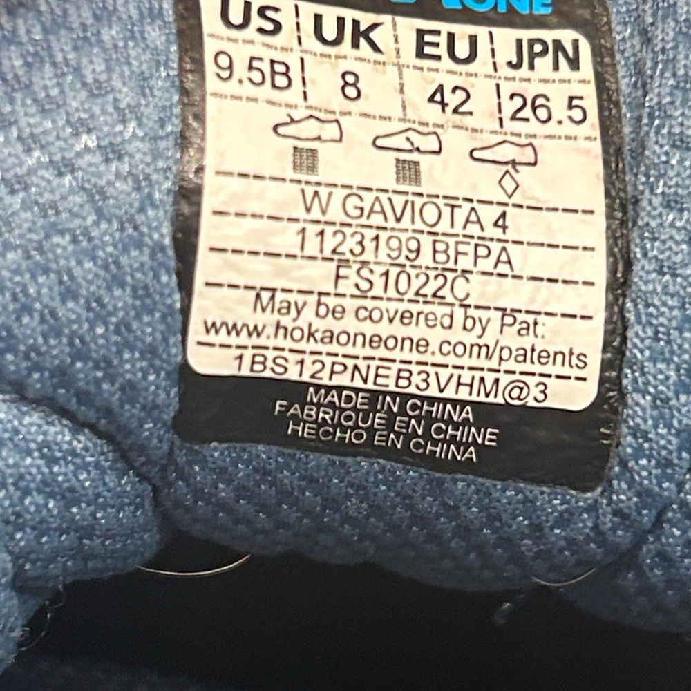 Hoka  Light Blue Athletic Running Shoes - Picture 10 of 10